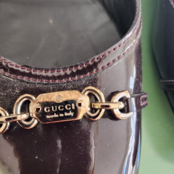 Gucci Brown Patent Leather Guccissima Ballet Flats - Picture 3 of 5